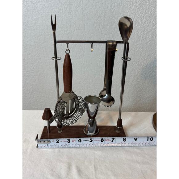 Vintage Mid Century Modern Bar Tool Set, Japan, - Picture 6 of 7